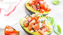 Low-Carb Bruschetta Stuffed Avocado Low-Carb Bruschetta Stuffed Avocado