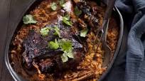 Greek tomato-baked lamb with orzo Greek tomato-baked lamb with orzo