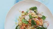 Lemony Bulgur Salad with Shrimp and Spinach Lemony Bulgur Salad with Shrimp and Spinach