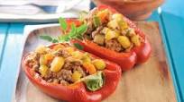 Pimientos rellenos de picadillo al chipotle Pimientos rellenos de picadillo al chipotle