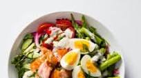 Hearty Green Salad with Hot-Smoked Salmon Hearty Green Salad with Hot-Smoked Salmon