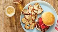 Greek-Style Feta Burgers with Tzatziki & Lemon-Oregano Potatoes Greek-Style Feta Burgers with Tzatziki & Lemon-Oregano Potatoes