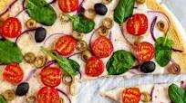 Mediterranean Hummus Pizza Mediterranean Hummus Pizza