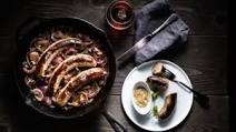 One-Skillet Bratwurst and Onions One-Skillet Bratwurst and Onions