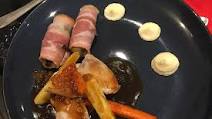 Slow-cooked pheasant with pheasant and prune sausage and celeriac purée Slow-cooked pheasant with pheasant and prune sausage and celeriac purée