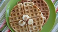 Banana Pecan Waffles Banana Pecan Waffles