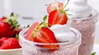 Strawberry Cream Pie Chia Pudding (Made with Almond Milk) Strawberry Cream Pie Chia Pudding (Made with Almond Milk)