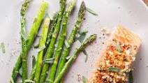 Baked Mustard-Crusted Salmon with Asparagus and Tarragon Recipe Baked Mustard-Crusted Salmon with Asparagus and Tarragon Recipe