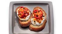 Bruschette With Ricotta and Peperonata Bruschette With Ricotta and Peperonata