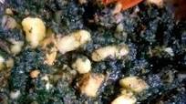 Aloo palak chicken Aloo palak chicken