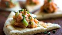Salmon and Cucumber Tartare With Wasabi Sauce Salmon and Cucumber Tartare With Wasabi Sauce
