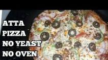 Atta Pizza Recipe-Pizza without yeast, without Oven-Pan Pizza-Whole Wheat thin Crust Pizza-Hindi Atta Pizza Recipe-Pizza without yeast, without Oven-Pan Pizza-Whole Wheat thin Crust Pizza-Hindi