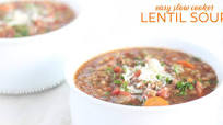 Easy Crockpot Lentil Soup with Sausage (Freezer Meal) Easy Crockpot Lentil Soup with Sausage (Freezer Meal)