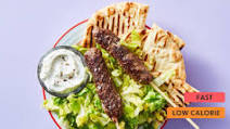 Mediterranean Beef Kebabs with Grilled Pita & Garlic Yogurt Mediterranean Beef Kebabs with Grilled Pita & Garlic Yogurt