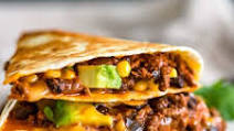 Crispy Ground Beef Quesadilla Crispy Ground Beef Quesadilla