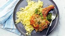 Pesto Pork Chops with Buttery Cauliflower Pesto Pork Chops with Buttery Cauliflower