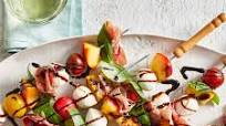 Tomato, Mozzarella, Peach & Prosciutto Caprese Skewers Tomato, Mozzarella, Peach & Prosciutto Caprese Skewers