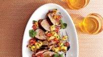 Caribbean Grilled Pork Tenderloin with Grilled Pineapple Salsa Caribbean Grilled Pork Tenderloin with Grilled Pineapple Salsa