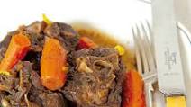 Ostrich neck in rich red wine sauce Ostrich neck in rich red wine sauce