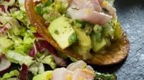Tostadas de chicharro a la mexicana - Enrique Fleischmann Tostadas de chicharro a la mexicana - Enrique Fleischmann