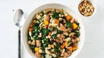 Quick Italian Sausage Cassoulet with Silverbeet and Walnuts Quick Italian Sausage Cassoulet with Silverbeet and Walnuts