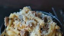 Pasta with Braised Pork, Red Wine and Pancetta Pasta with Braised Pork, Red Wine and Pancetta
