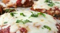 Crispy Eggplant Parmesan {No-Fry, Baked, Easy Recipe} Crispy Eggplant Parmesan {No-Fry, Baked, Easy Recipe}