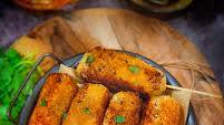 Air fried Paneer Bread Rolls Air fried Paneer Bread Rolls