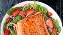 Salmon Strawberry Salad & Honey Ginger Dressing Salmon Strawberry Salad & Honey Ginger Dressing
