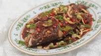 Fried Whole Fish With Shiitake, Black Beans and Chili Sauce Fried Whole Fish With Shiitake, Black Beans and Chili Sauce