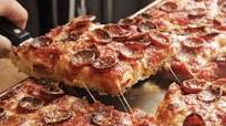 Sicilian Pizza With Pepperoni and Spicy Tomato Sauce Sicilian Pizza With Pepperoni and Spicy Tomato Sauce