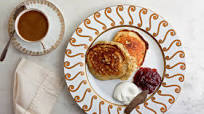 Lemon Poppy-Seed Pancakes with Greek Yogurt and Jam Lemon Poppy-Seed Pancakes with Greek Yogurt and Jam