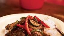 Pork and Stir-Fried Vegetables with Spicy Asian Sauce Pork and Stir-Fried Vegetables with Spicy Asian Sauce