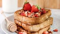 Tostadas francesas con crujiente de avena Tostadas francesas con crujiente de avena
