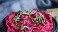 Vibrant Roasted Beetroot Hummus Vibrant Roasted Beetroot Hummus