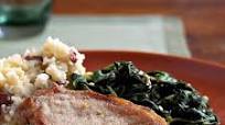 Pork Chops with Lemon Spinach Pork Chops with Lemon Spinach