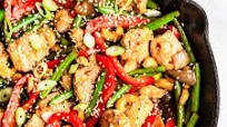 Healthy Orange Chicken Stir Fry with Coconut Cauliflower Rice Healthy Orange Chicken Stir Fry with Coconut Cauliflower Rice
