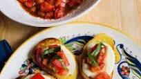 Balsamic and Basil Tomato Bruschetta with Melted Mozzarella Balsamic and Basil Tomato Bruschetta with Melted Mozzarella