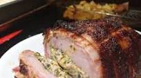 Smoked Bacon Wrapped Stuffed Pork Loin Roast Smoked Bacon Wrapped Stuffed Pork Loin Roast