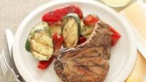 Zesty Pork Chops and Grilled Vegetables Zesty Pork Chops and Grilled Vegetables