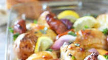 Roasted Chicken with Sausage and Potatoes Roasted Chicken with Sausage and Potatoes