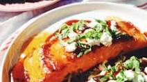 Apricot Candied Salmon with Basil & Goat Cheese Apricot Candied Salmon with Basil & Goat Cheese