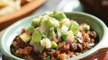 Beef & Black Bean Chili with Chipotle & Avocado Beef & Black Bean Chili with Chipotle & Avocado