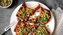 Grilled Pork Chops With Peanuts, Sesame and Cilantro Grilled Pork Chops With Peanuts, Sesame and Cilantro