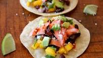 Salmon Tostadas with Mango & Black Beans Salmon Tostadas with Mango & Black Beans