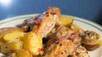 Roasted Chicken Wings and Thighs With Potatoes Roasted Chicken Wings and Thighs With Potatoes