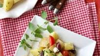 Greek Potato Salad Recipe with Feta Cheese, Kalamata Olives & Oregano Dressing Greek Potato Salad Recipe with Feta Cheese, Kalamata Olives & Oregano Dressing