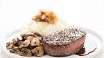 Steak au Poivre with roasted onion mashed potatoes Steak au Poivre with roasted onion mashed potatoes