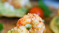 Grilled Shrimp Tostada Bites Grilled Shrimp Tostada Bites