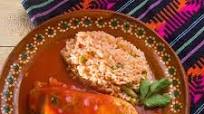 Chile ancho relleno de pollo con nopales Chile ancho relleno de pollo con nopales